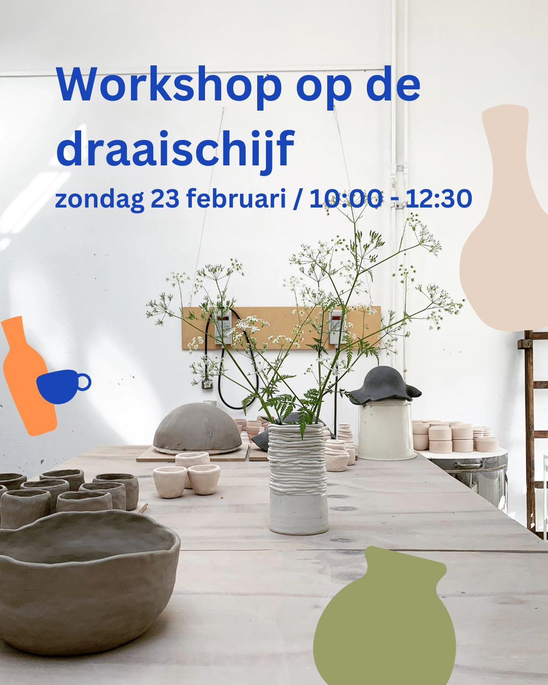 Workshop draaien op de draaischijf / zondag 23 februari 2025 / 10:00 - 12:30