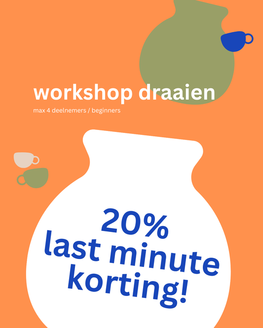 [LAATSTE PLEKJES MET KORTING!] Workshop draaien op de draaischijf / zondag 30 augustus 2026 / 10:00 - 12:30